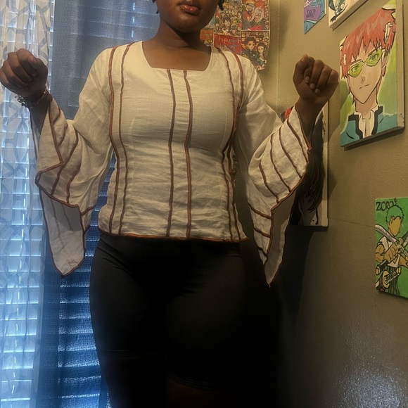 white open sleeve top - Picture 1 of 5